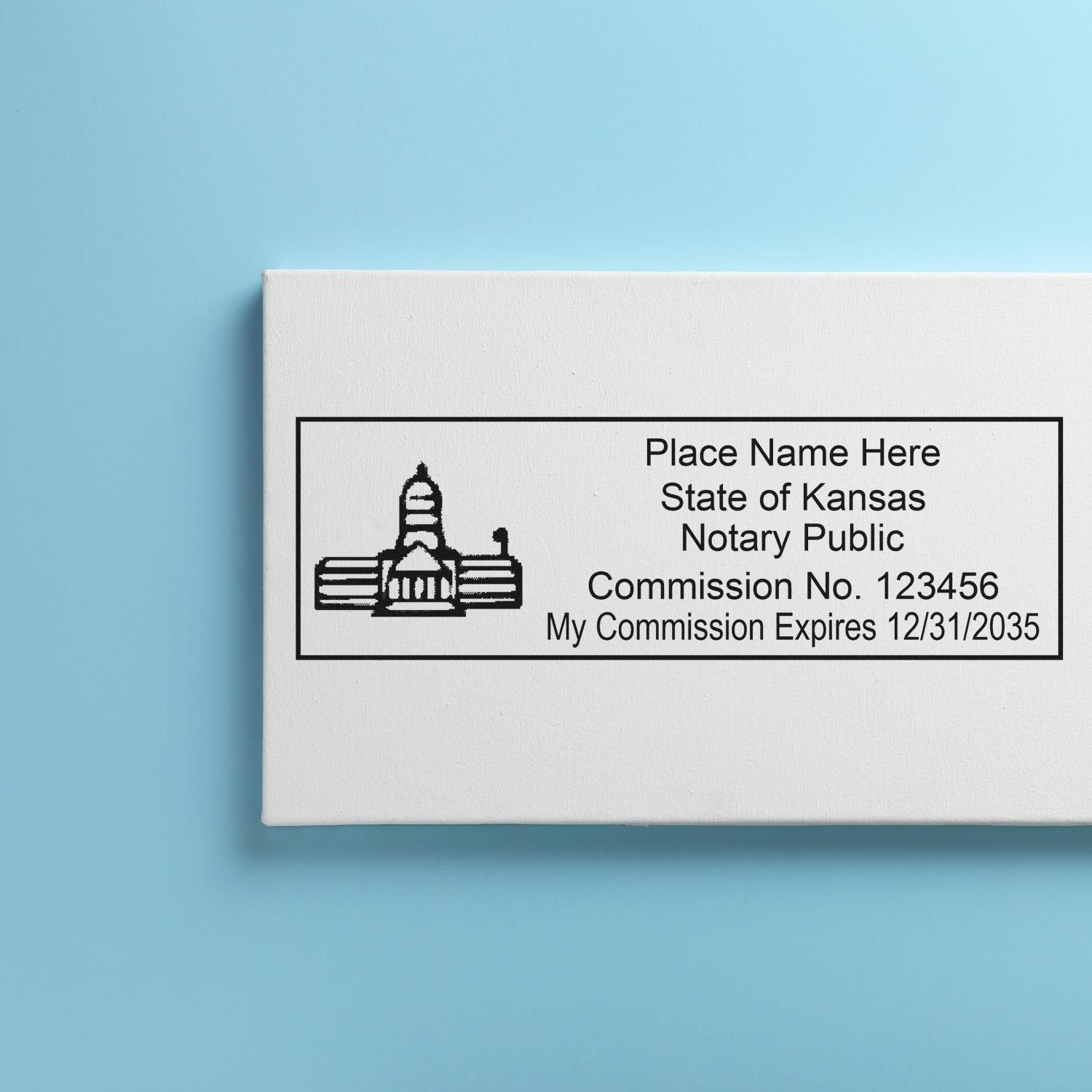Kansas Notary Desk Seal with Rectangular Self Inking Notary Stamp Bundle - Engineer Seal Stamps