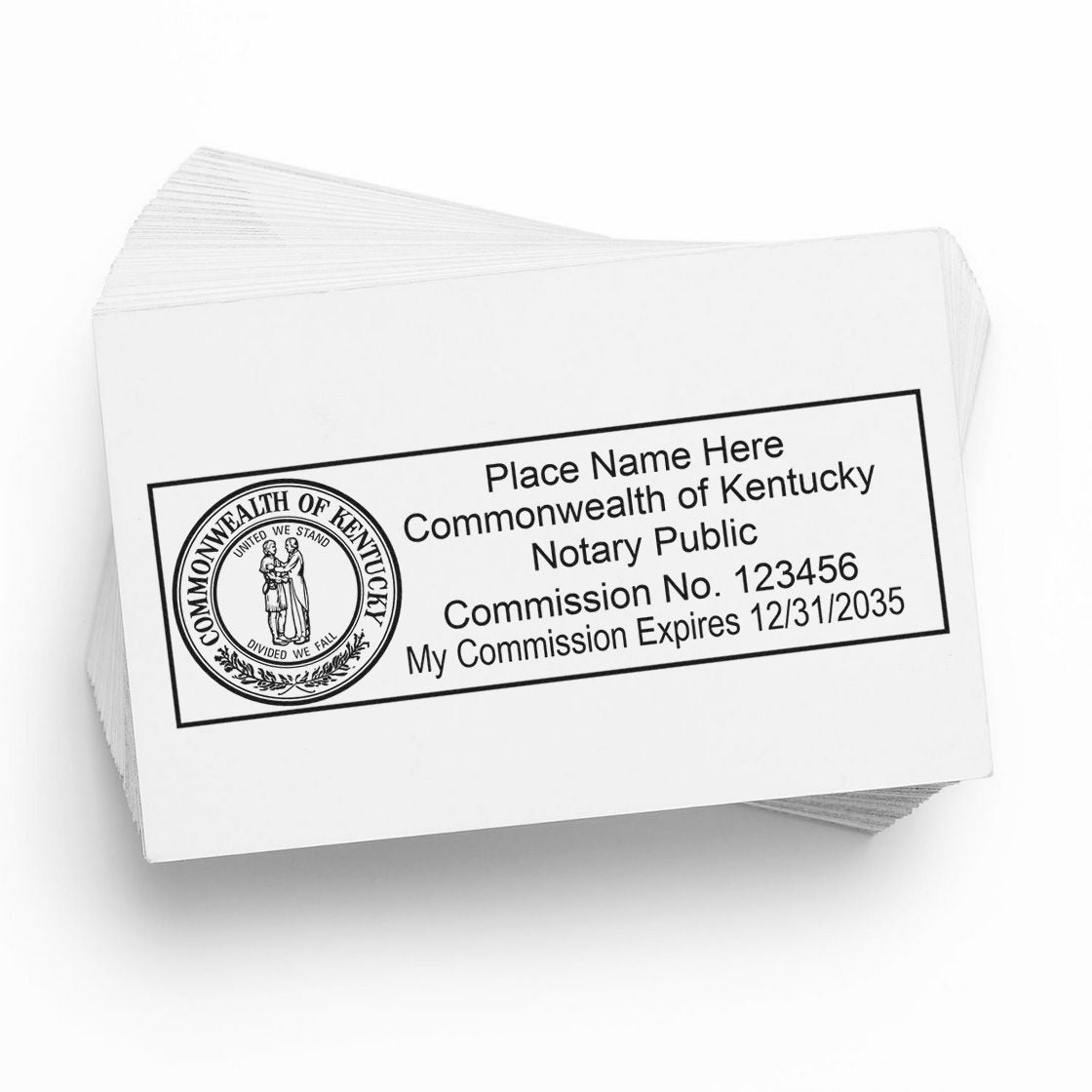 Kentucky Notary Stamp and Kentucky Notary Seal Bundle Kit with Soft Seal and Rectangular Wood Stamp