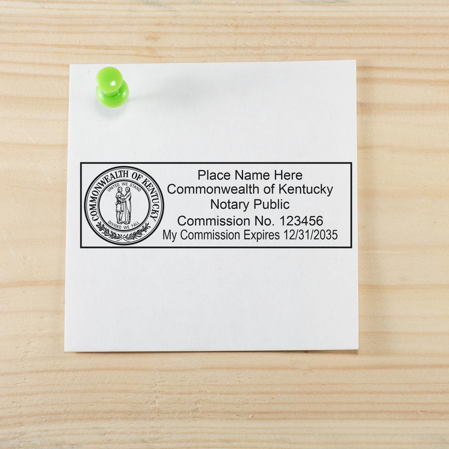 Rectangular Self Inking Kentucky Notary Stamp and Hybrid Seal Embosser Kit - Engineer Seal Stamps