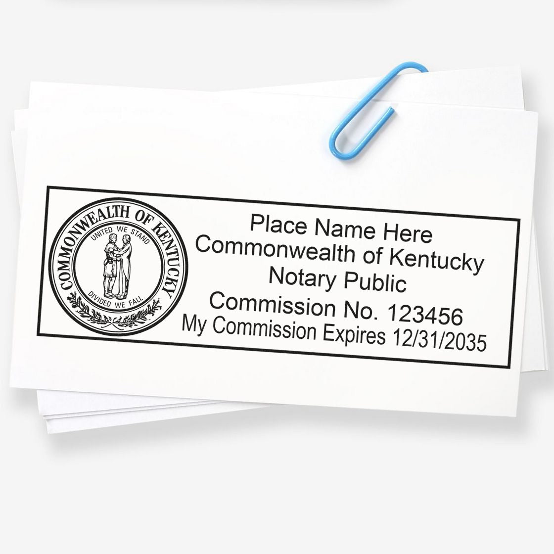 Rectangular Self Inking Kentucky Notary Stamp and Kentucky Notary Soft Seal