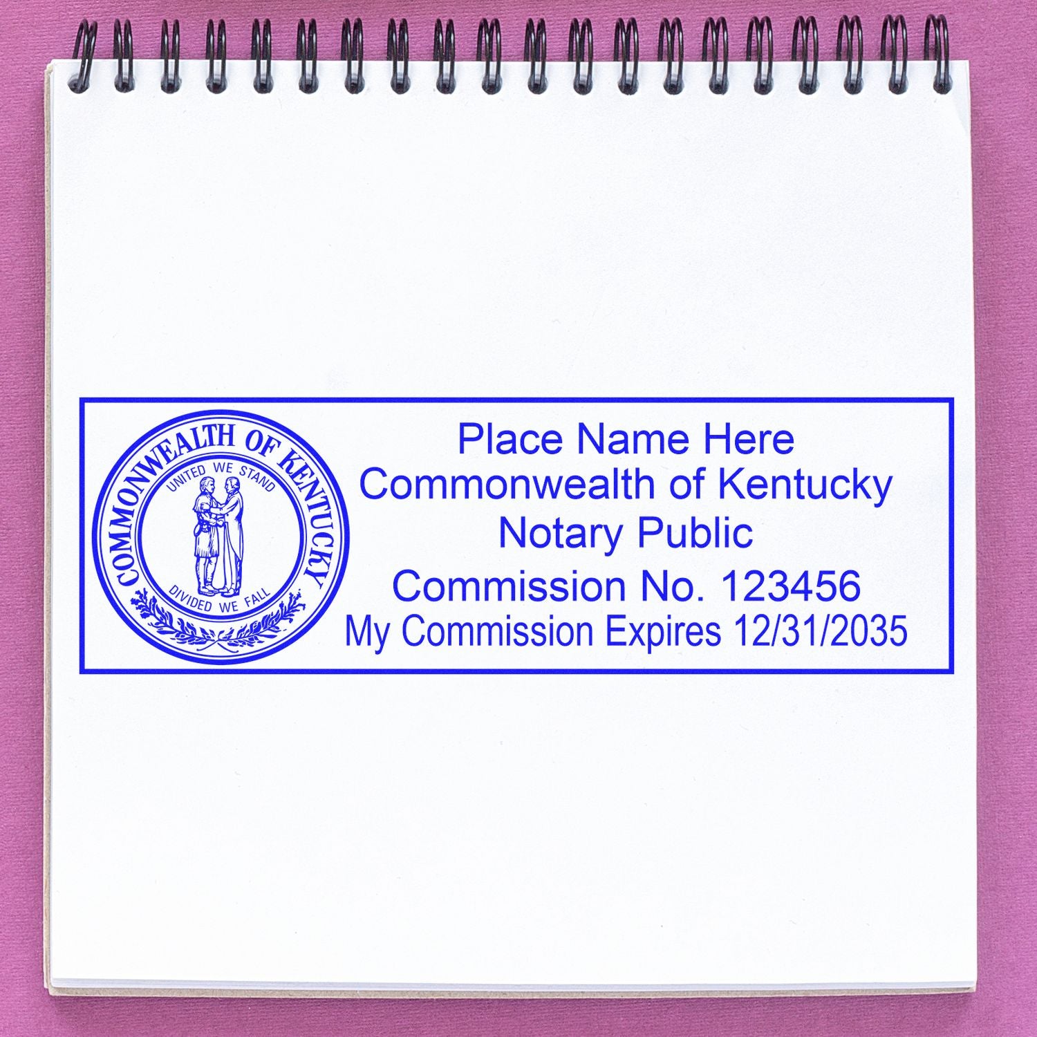 Rectangular MaxLight Notary Stamp KY and Kentucky Notary Public Desk Seal Embosser Kit - Engineer Seal Stamps