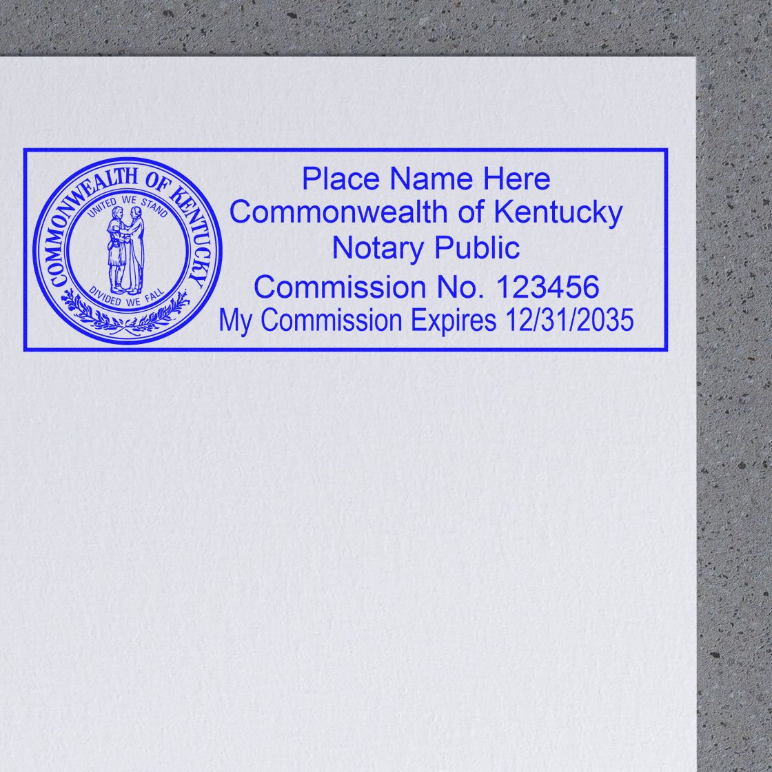 Soft Seal Kentucky Notary Embossing Seal with Rectangular MaxLight Rectangular MaxLight Notary Stamp Kit