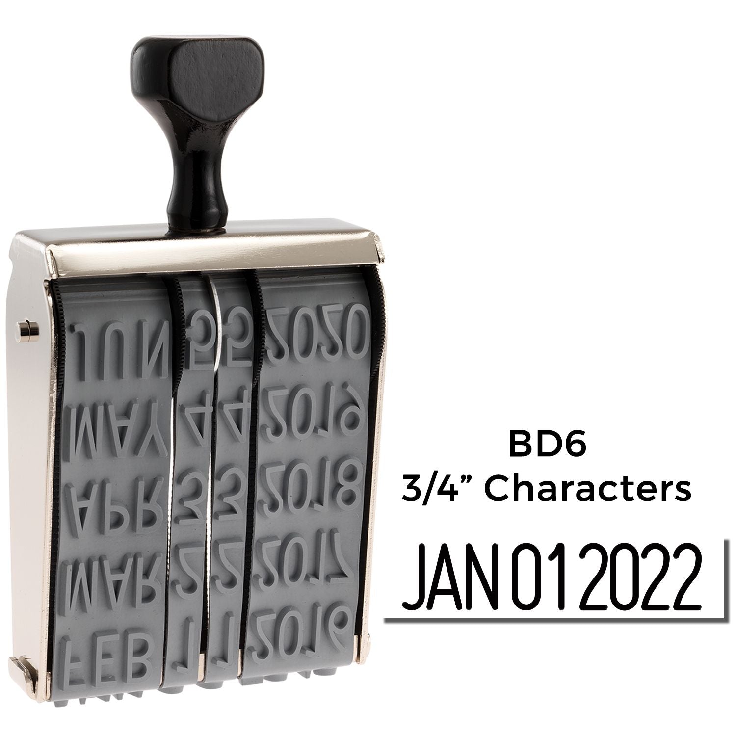 Extra Large Date Stamp Size 3/4 Characters - Engineer Seal Stamps