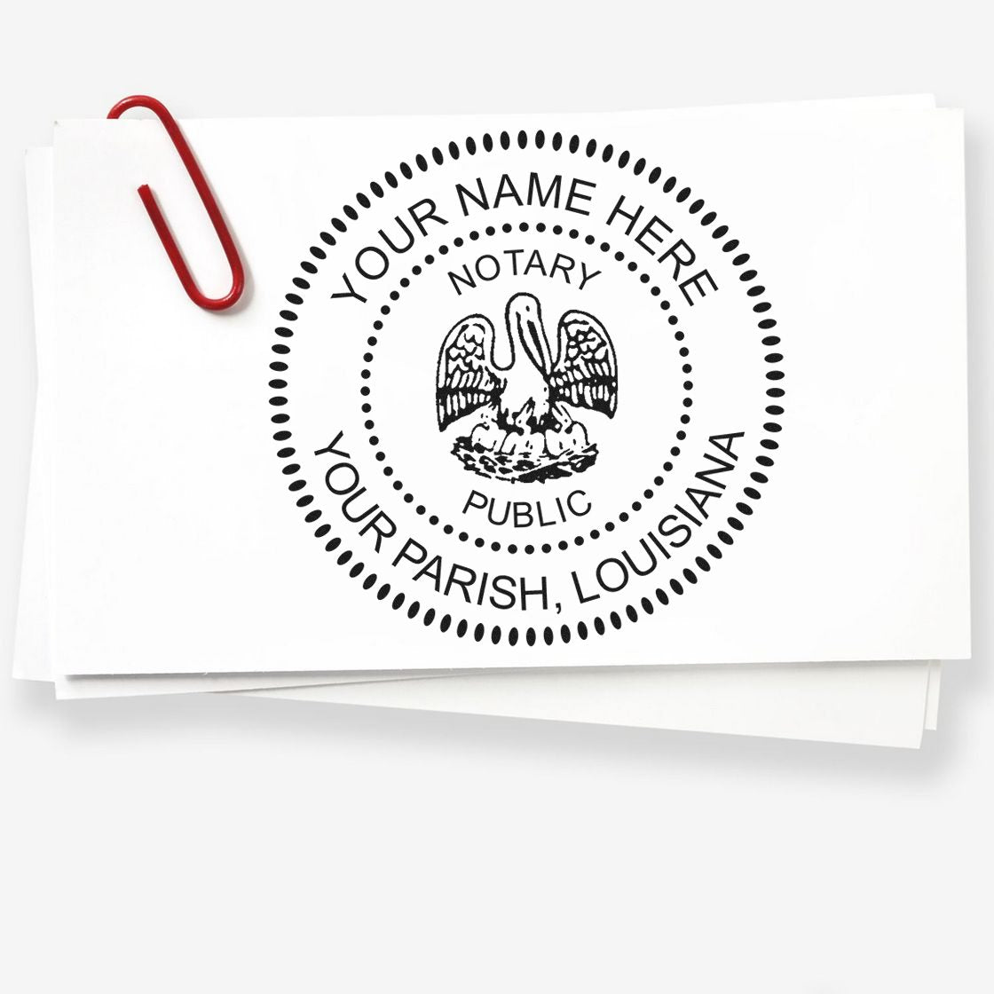 Soft Louisiana Notary Stamp and Notary Seal Embosser Bundle - Engineer Seal Stamps
