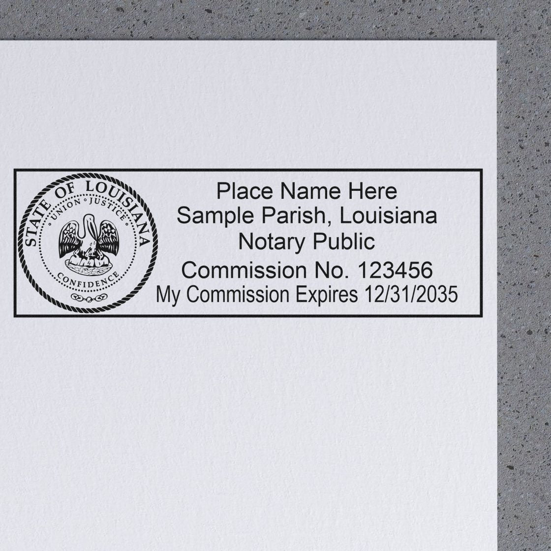Louisiana Notary Stamp and Louisiana Notary Seal Bundle Kit with Soft Seal and Rectangular Wood Stamp - Engineer Seal Stamps