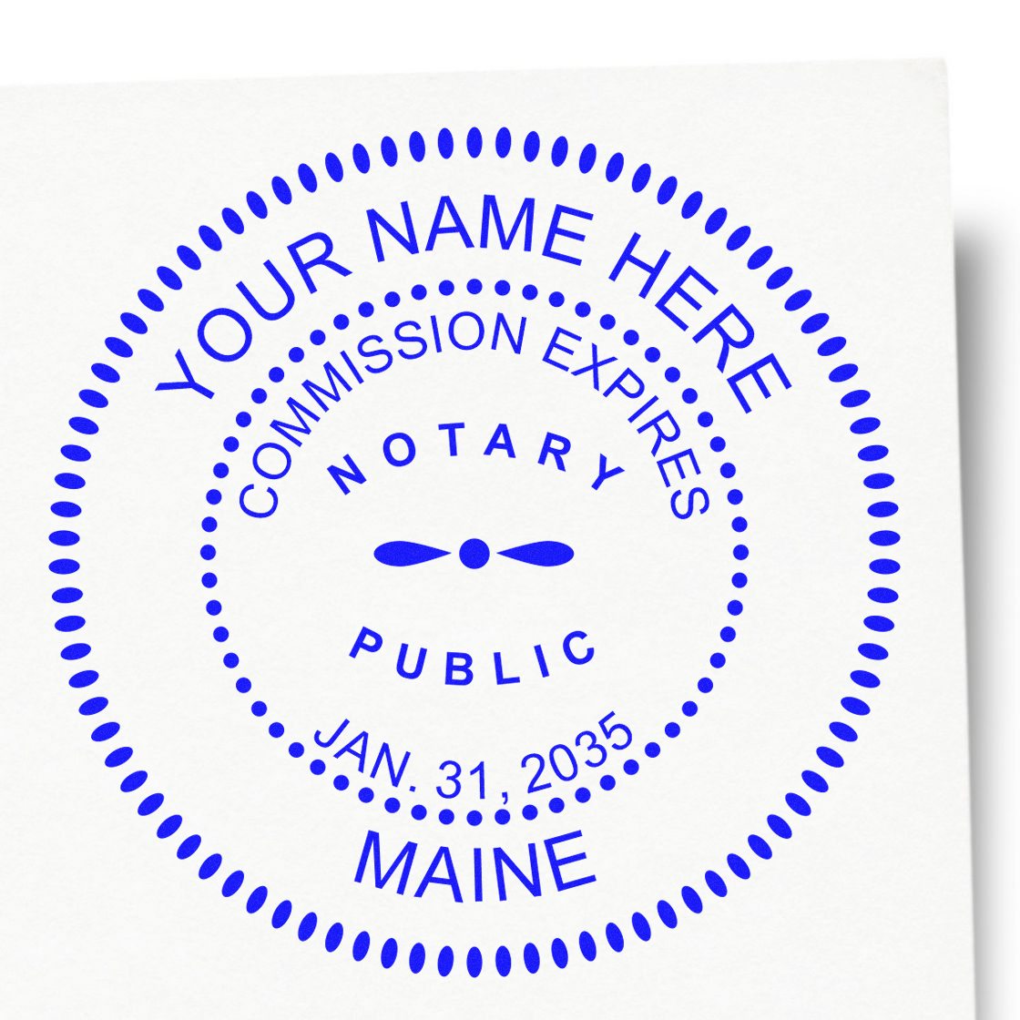 Maine Hybrid Notary Seal and ME Round Notary Stamp - Engineer Seal Stamps