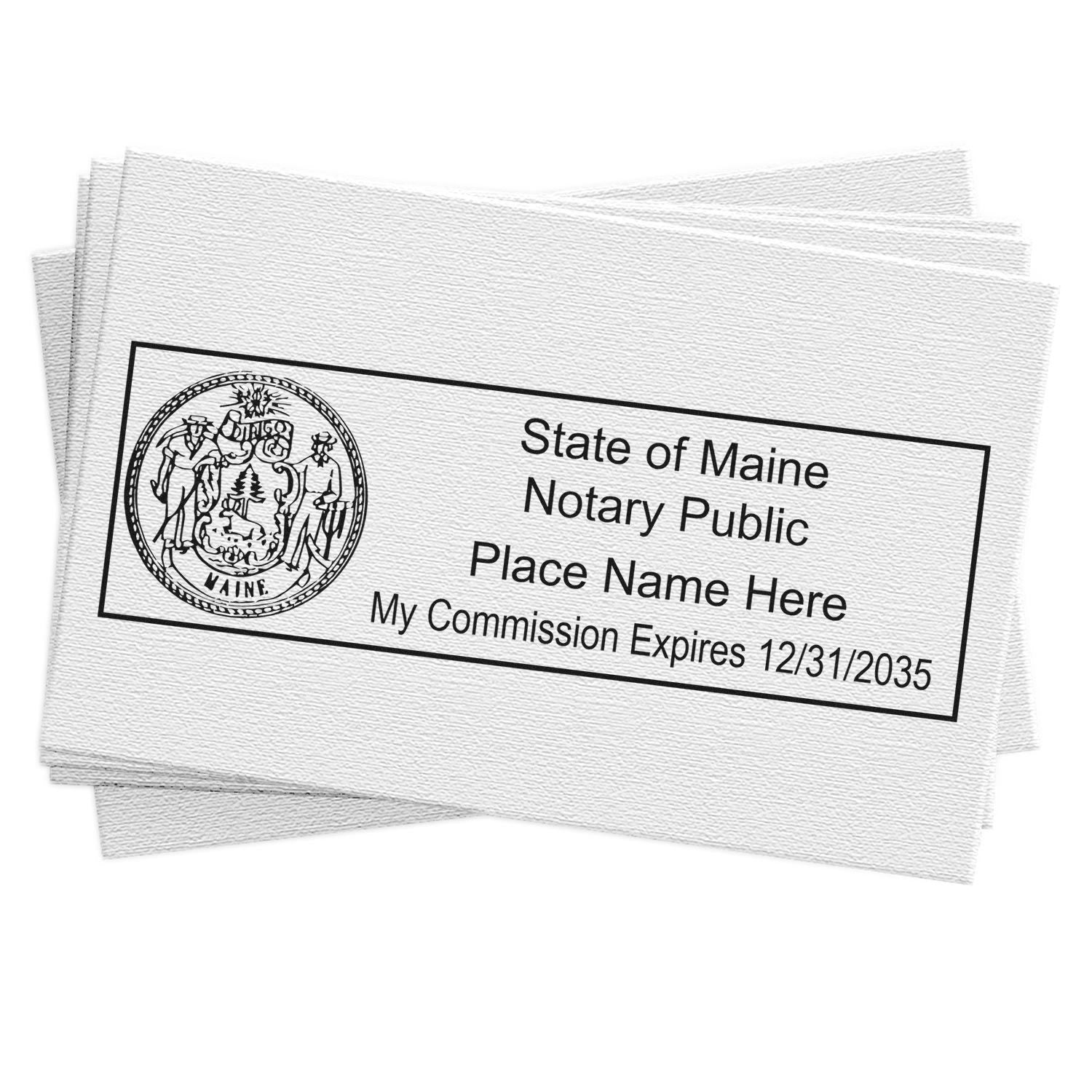 Maine Notary Kit with Notary Slim Stamps - Engineer Seal Stamps