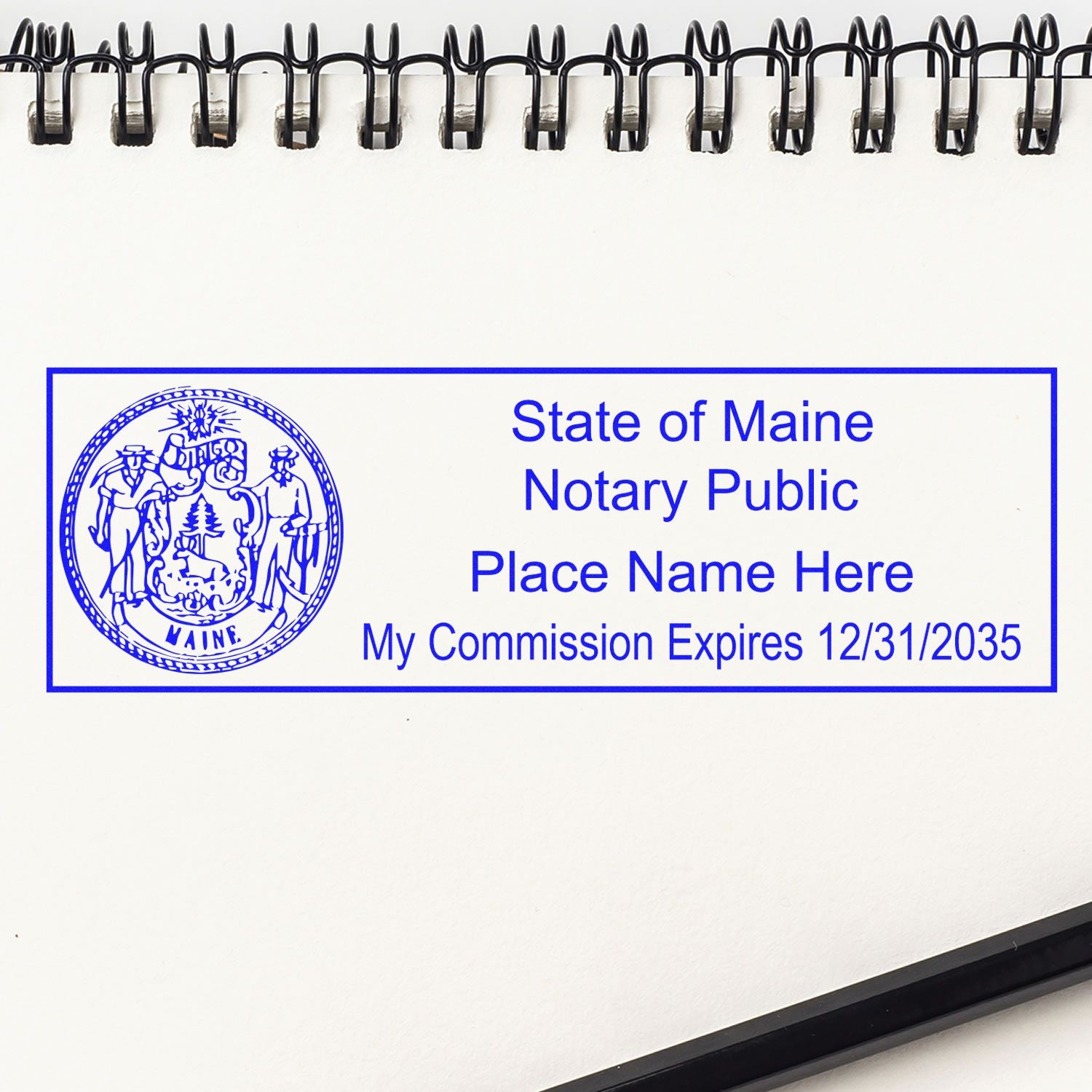 MaxLight Pre-Inked Notary Stamp Package for Maine - Engineer Seal Stamps