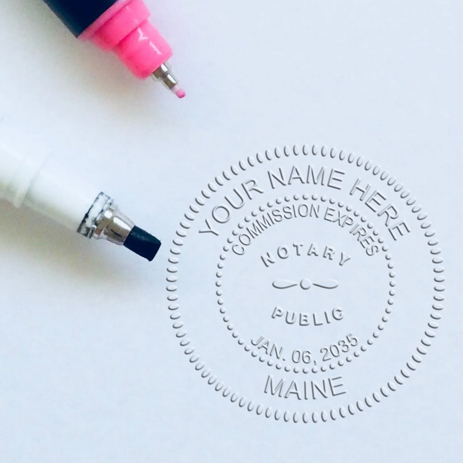 Notary Stamp and Seal for Maine Bundle Kit - Engineer Seal Stamps