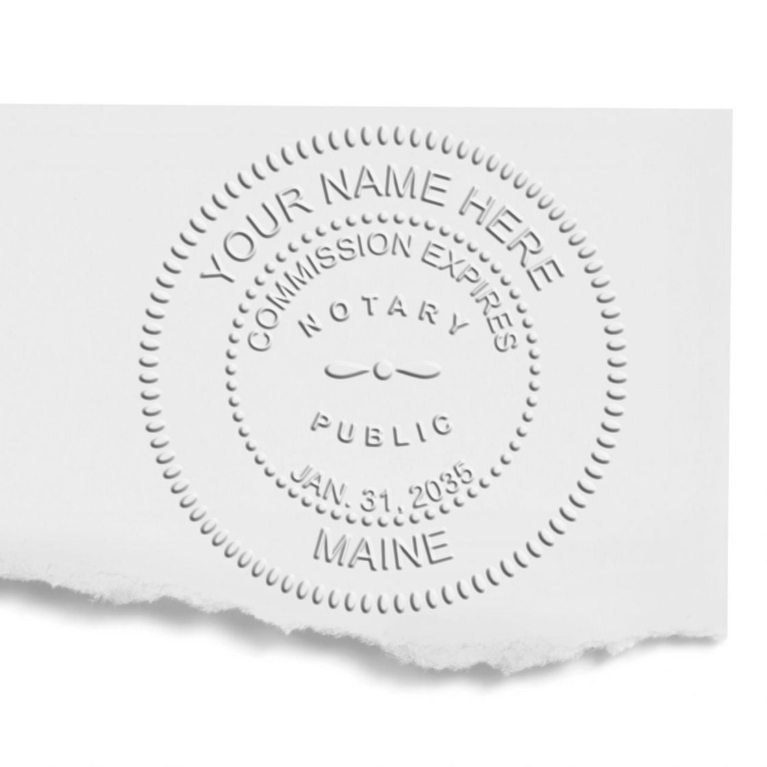 Rectangular PSI Maine Notary Stamp and Maine Notary Seal Bundle - Engineer Seal Stamps