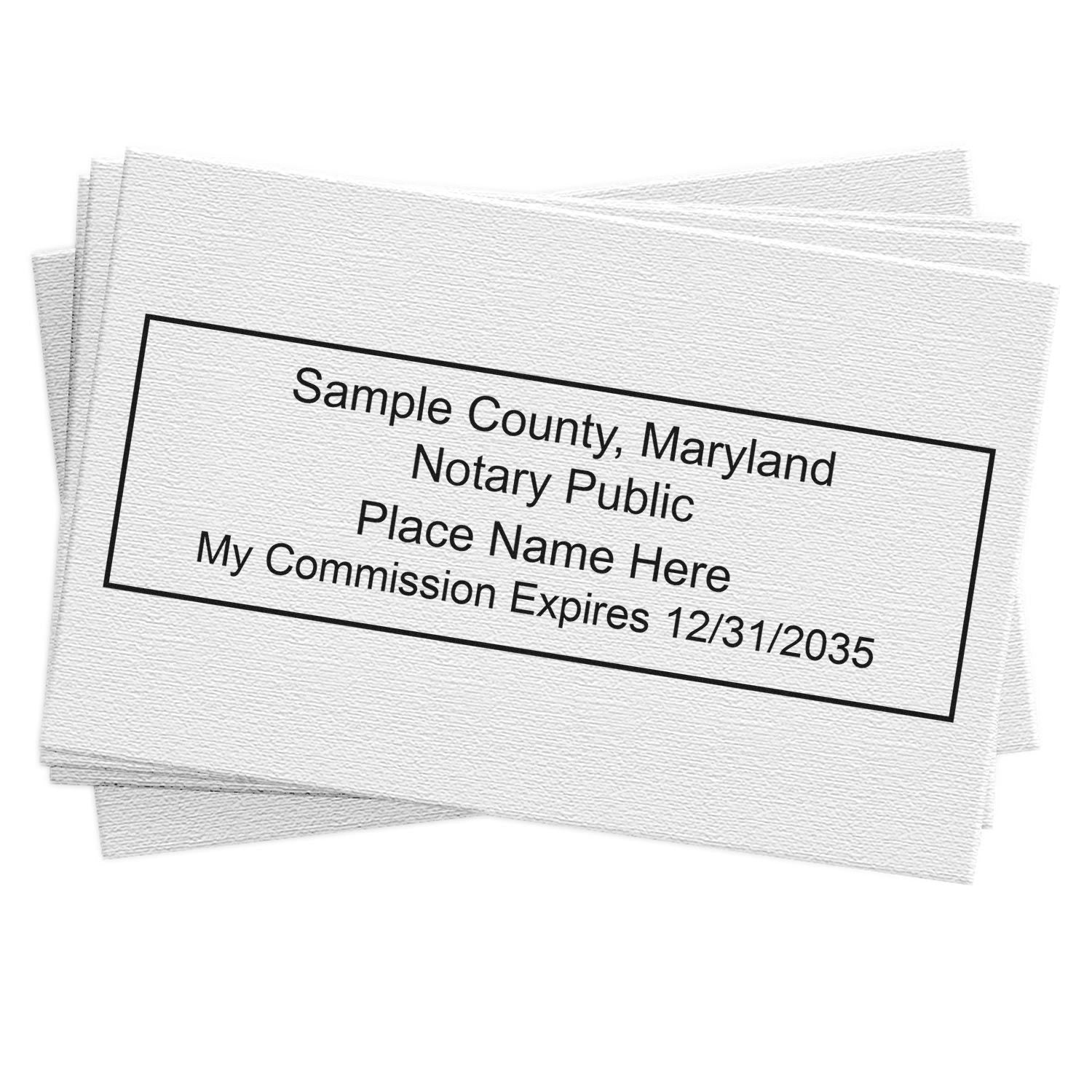 Rectangular Self Inking Maryland Notary Stamp and Maryland Notary Soft Seal