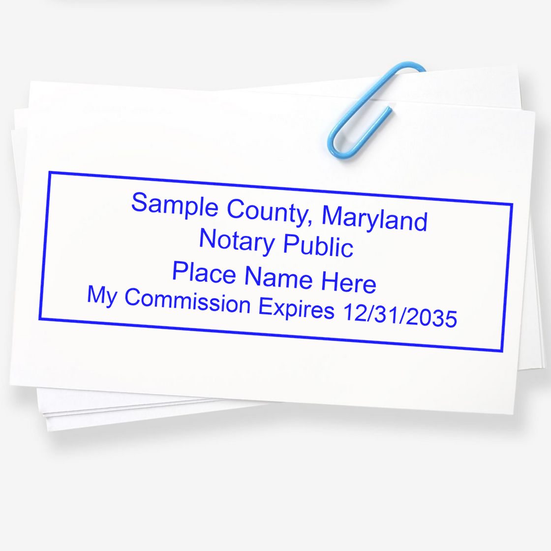 Soft Seal Maryland Notary Embossing Seal with Rectangular MaxLight Rectangular MaxLight Notary Stamp Kit