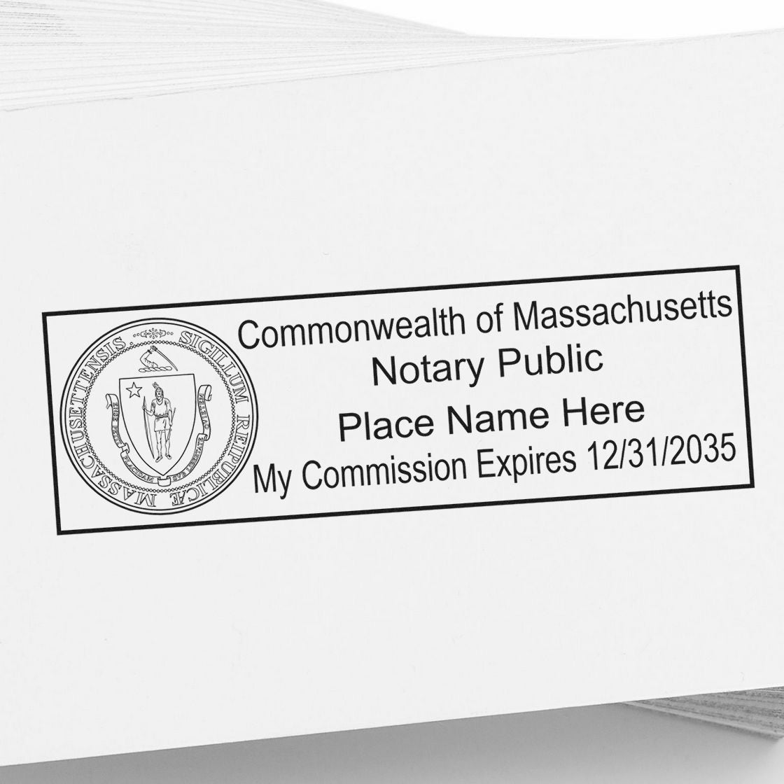 Massachusetts Notary Kit with Notary Slim Stamps - Engineer Seal Stamps