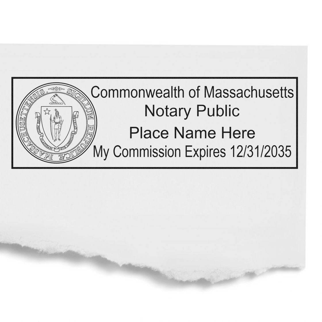 Soft Seal Massachusetts Notary Embossing Seal with Rectangular MaxLight Rectangular MaxLight Notary Stamp Kit - Engineer Seal Stamps