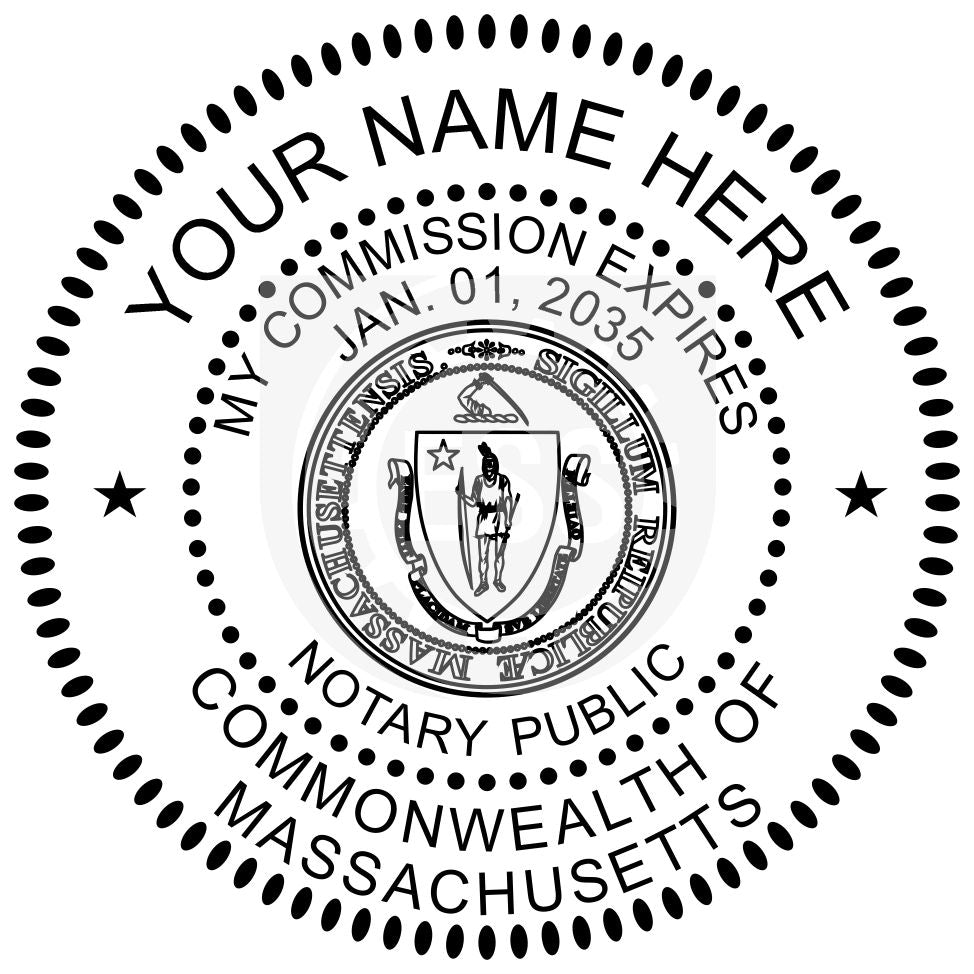 Massachusetts Notary Seal Imprint Example