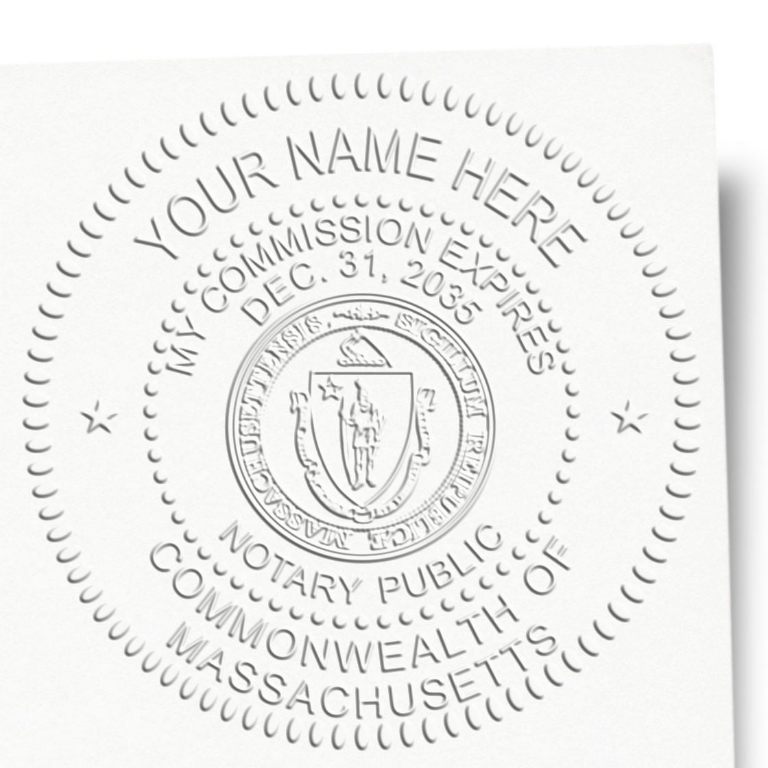Rectangular PSI Massachusetts Notary Stamp and Massachusetts Notary Seal Bundle - Engineer Seal Stamps