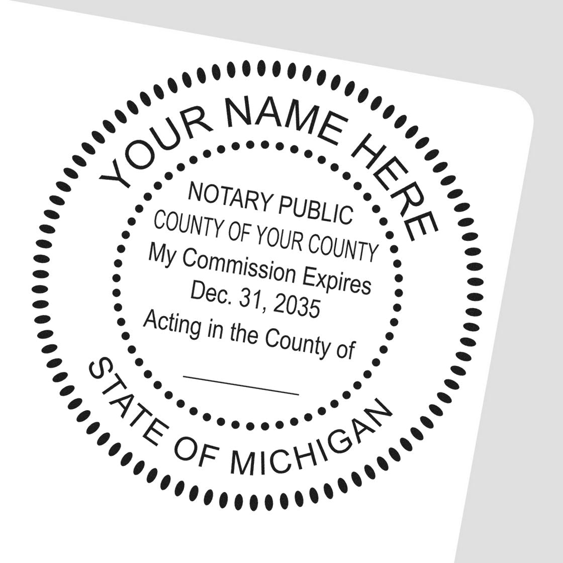 Michigan Notary Public Kit with PSI Notary Stamps - Engineer Seal Stamps