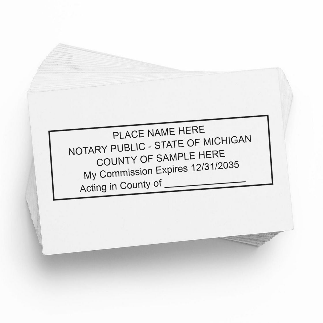 MaxLight Pre-Inked Notary Stamp Package for Michigan - Engineer Seal Stamps