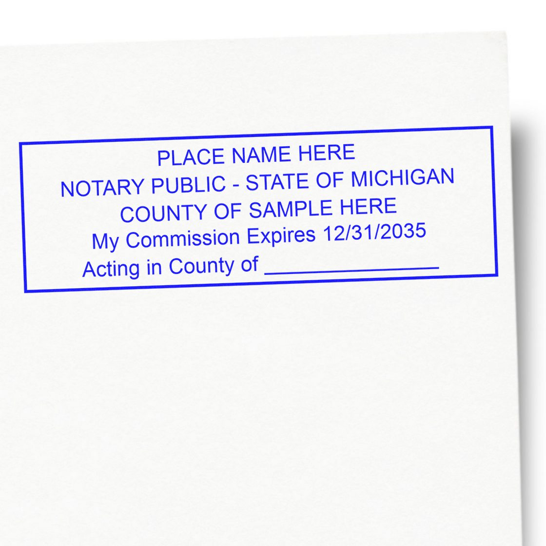 MI Notary Package with PSI Pre-Inked Notary Stamps - Engineer Seal Stamps