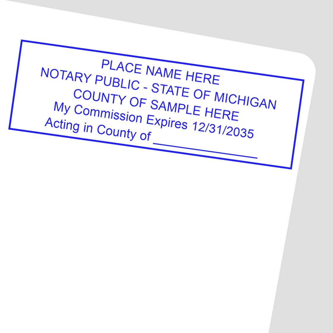 Michigan Notary Public Kit with Rubber Stamps - Engineer Seal Stamps