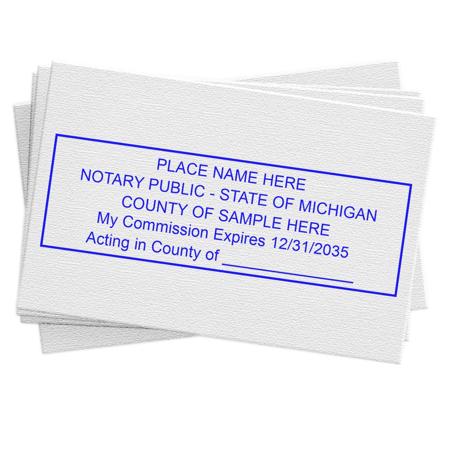 MaxLight Pre-Inked Notary Stamp Package for Michigan - Engineer Seal Stamps