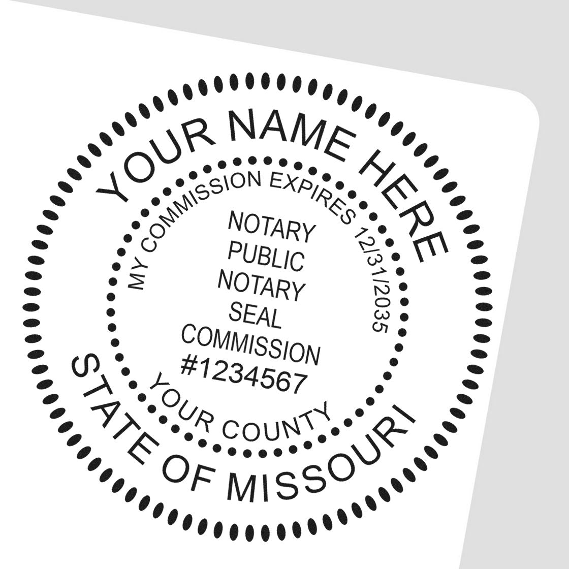 Missouri Soft Notary Supply Kit with Stamp and Notary Seal - Engineer Seal Stamps