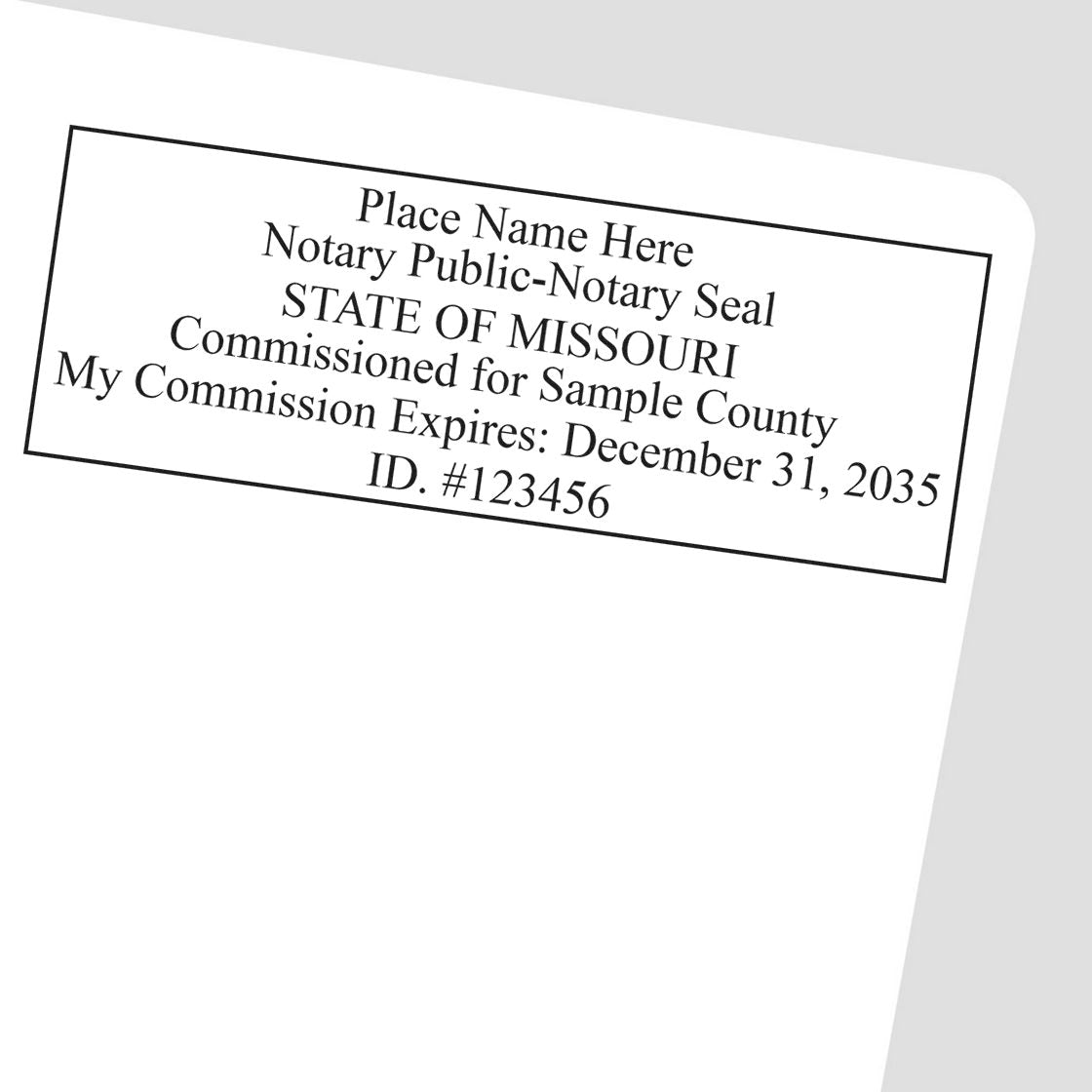 MaxLight Pre-Inked Notary Stamp Package for Missouri - Engineer Seal Stamps