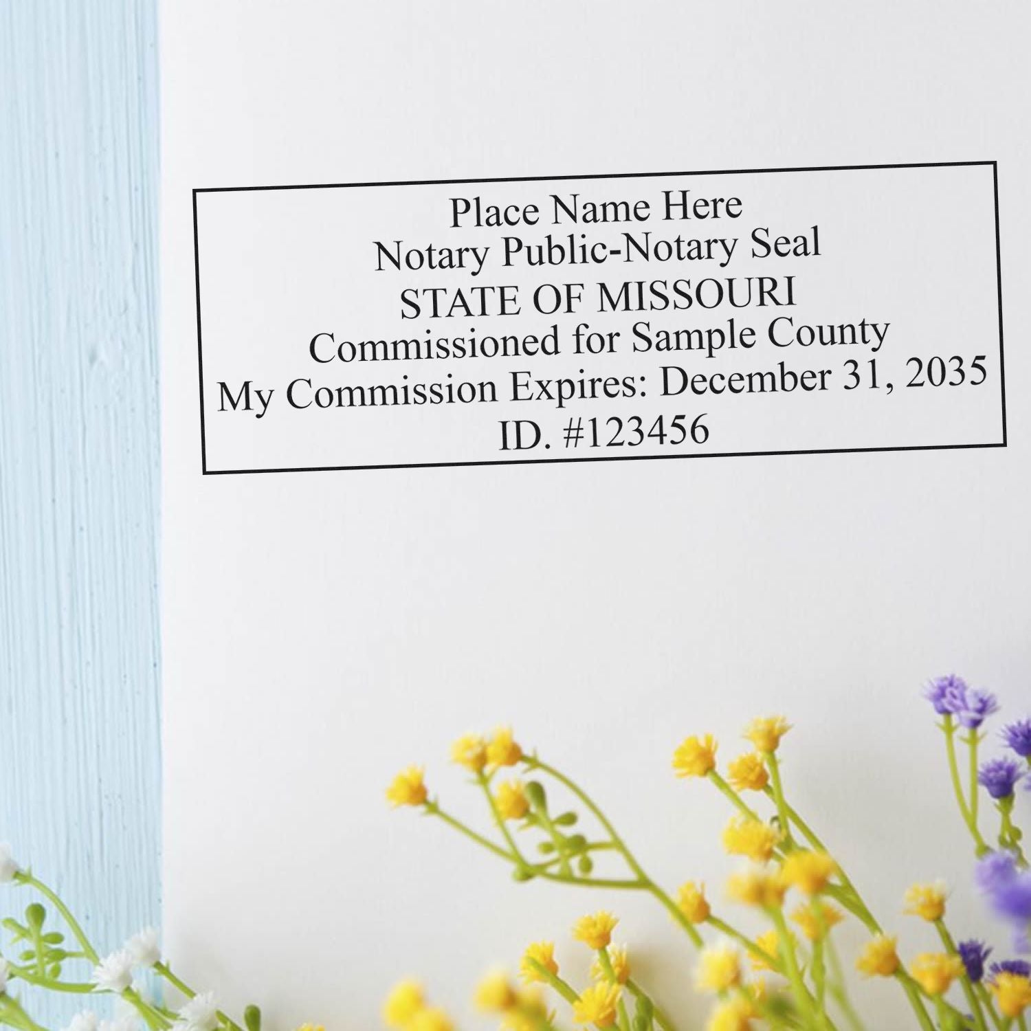 Missouri Rectangular Slim Notary Stamp and Seal Kit - Engineer Seal Stamps