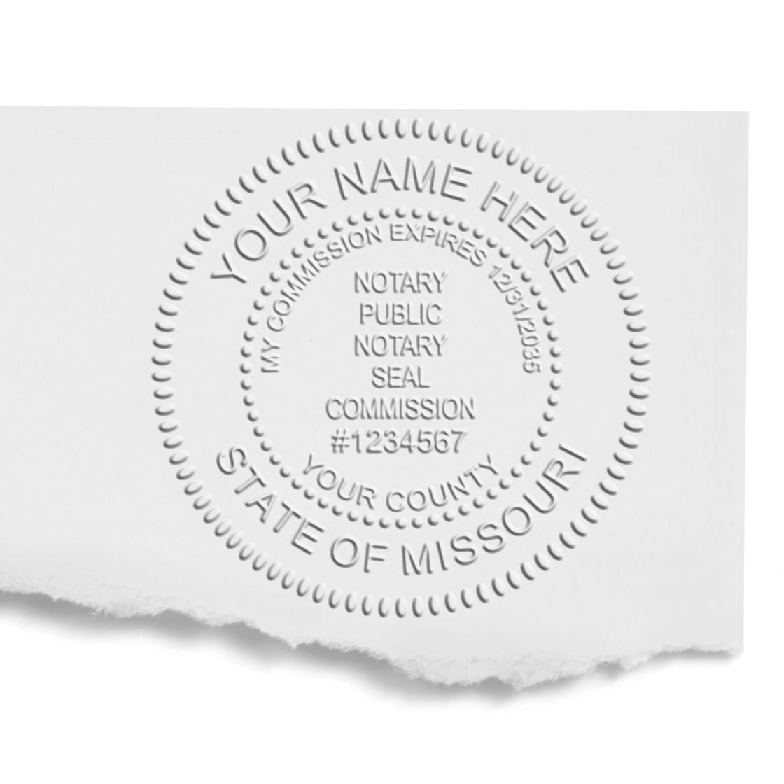 Missouri Notary Stamp and Seal Bundle with Notary Desk Seal and Round Wood Notary Stamp - Engineer Seal Stamps