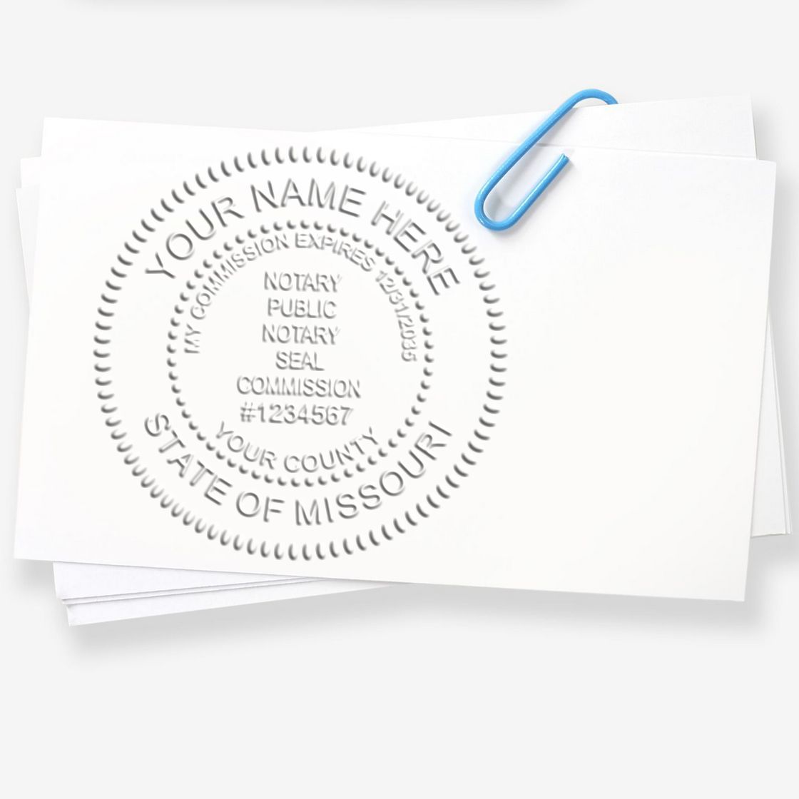 Missouri Notary Seal and Missouri Notary Stamp Kit, Desk Seal and Pre-Inked Notary Stamp - Engineer Seal Stamps