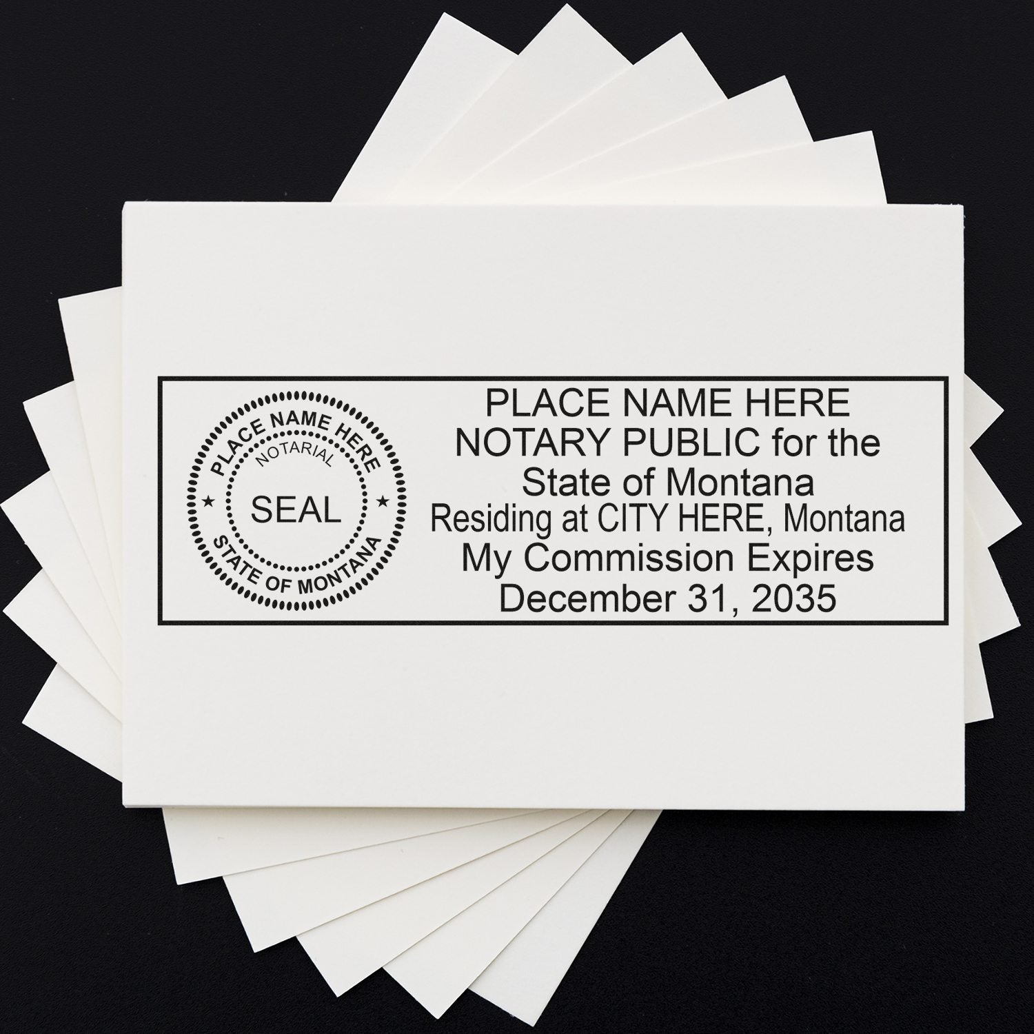 MaxLight Pre-Inked Notary Stamp Package for Montana - Engineer Seal Stamps