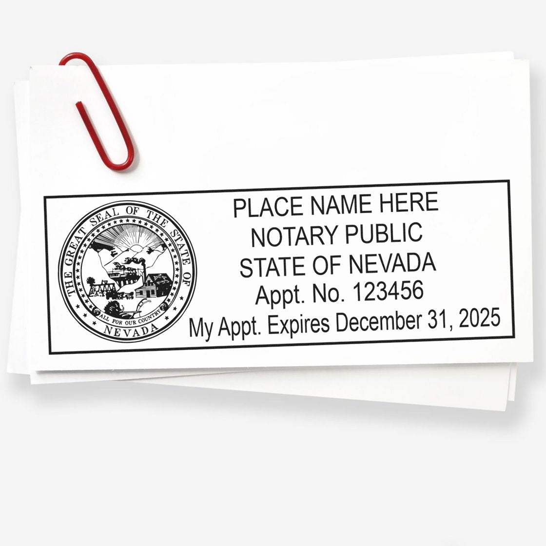 MaxLight Pre-Inked Notary Stamp Package for Nevada - Engineer Seal Stamps