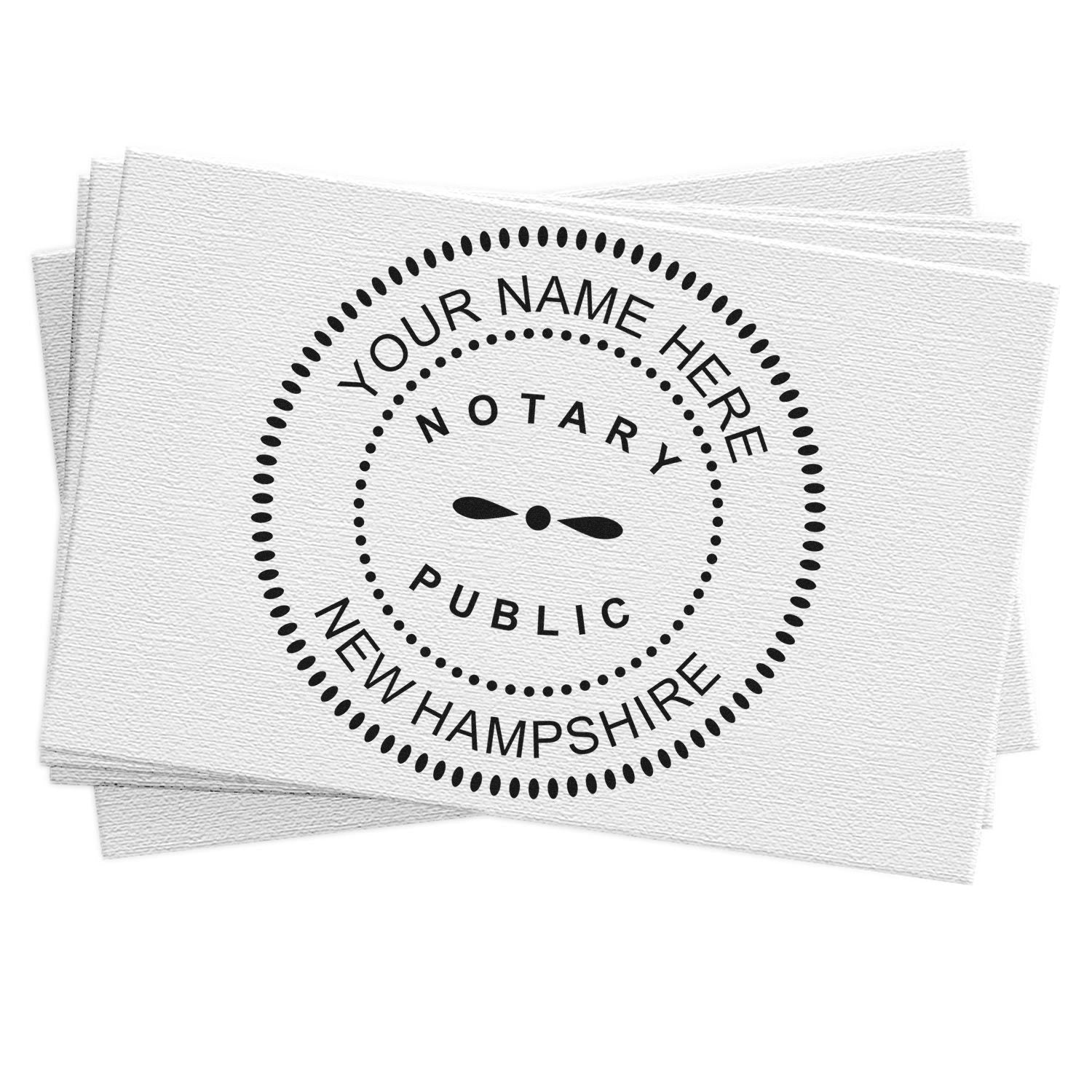 New Hampshire Round Notary Kit with Rubber Stamps - Engineer Seal Stamps