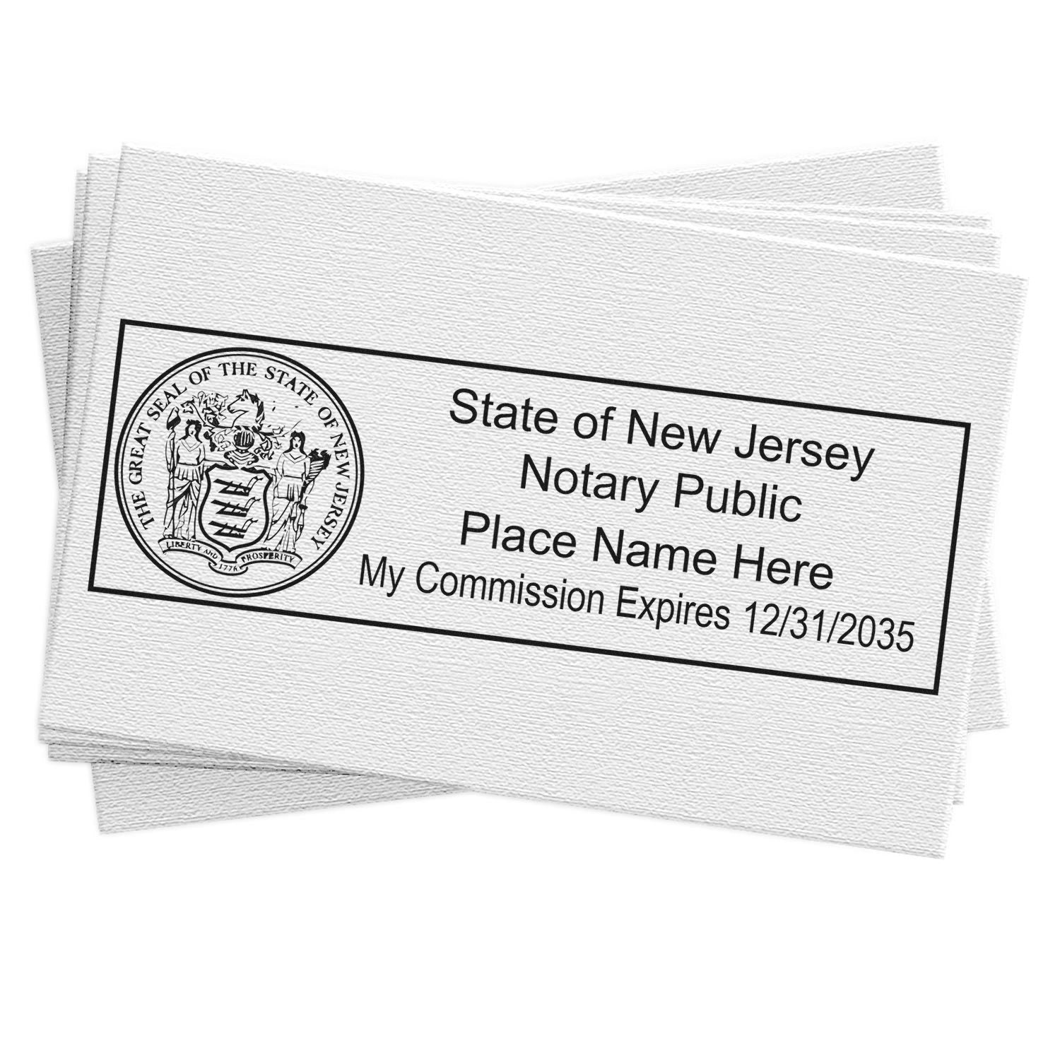 Rectangular Self Inking New Jersey Notary Stamp and New Jersey Notary Soft Seal