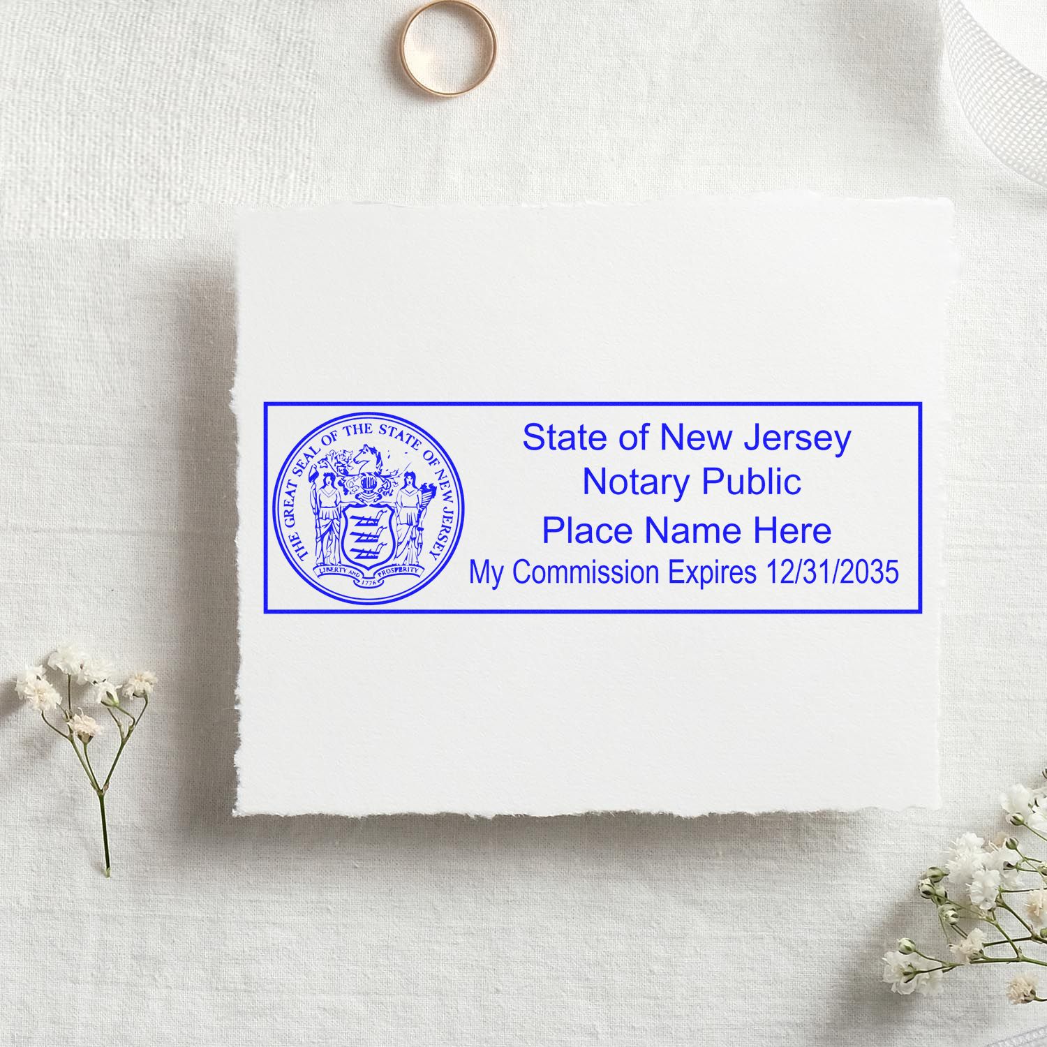NJ Notary Package with PSI Pre-Inked Notary Stamps - Engineer Seal Stamps