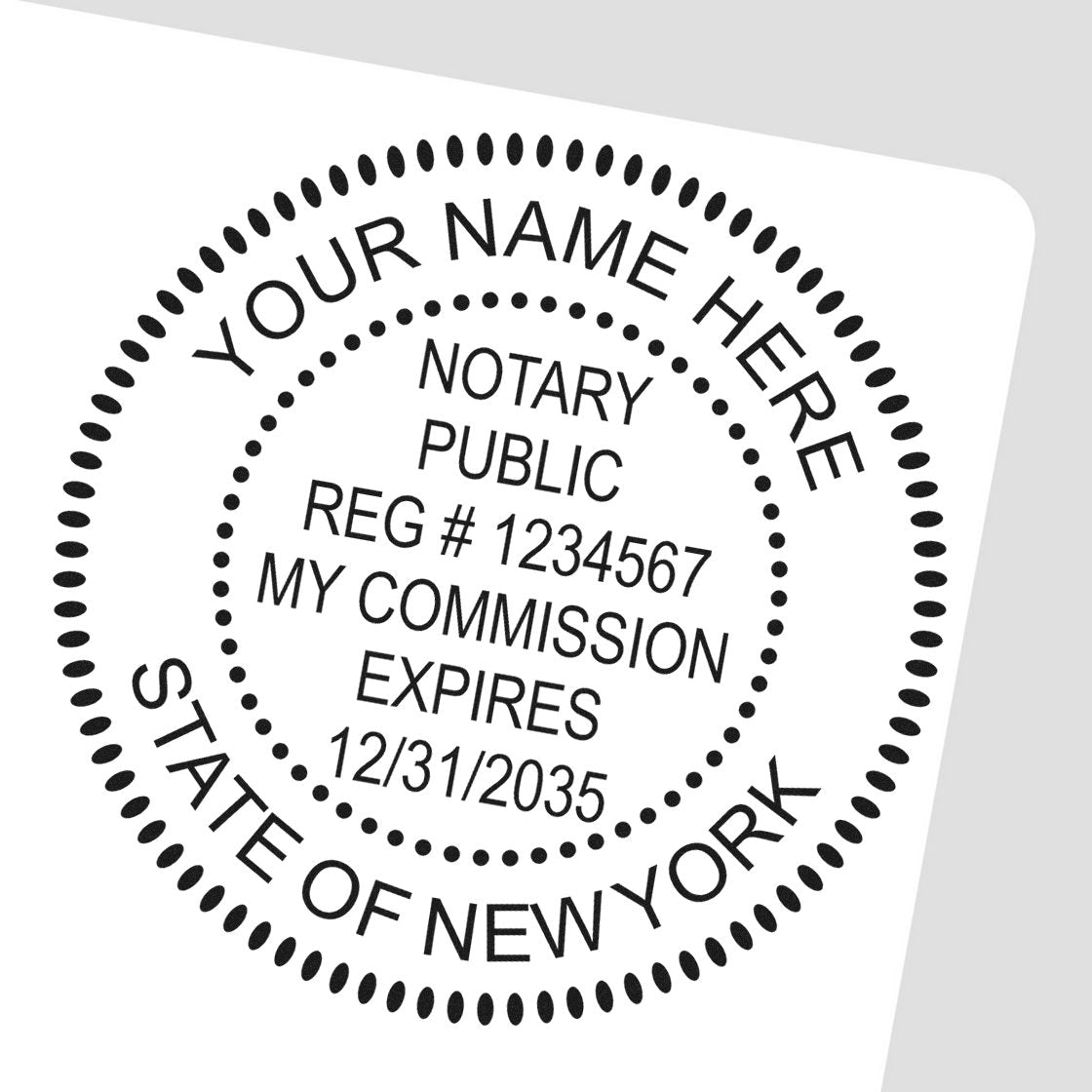 New York Notary Desk Seal with New York Round Notary Stamp Kit - Engineer Seal Stamps