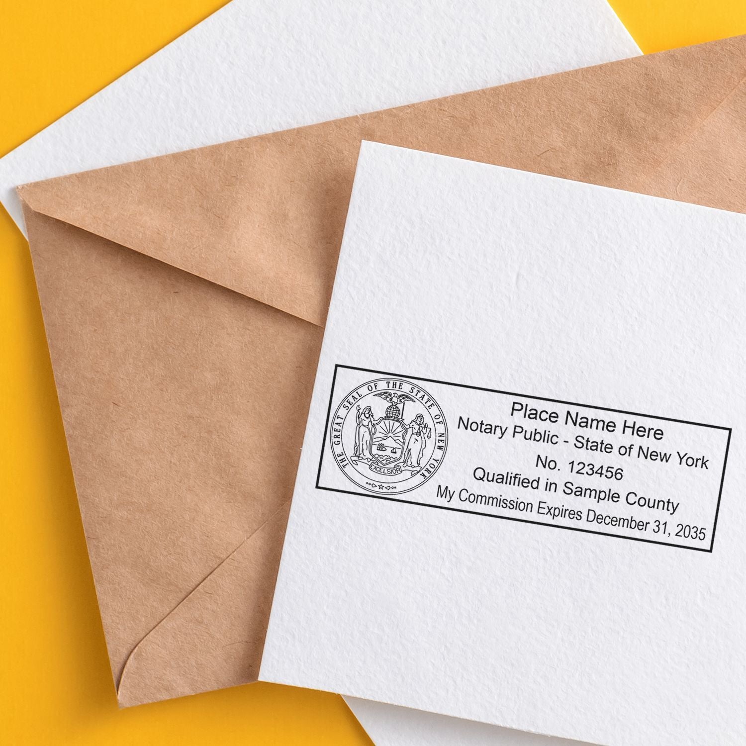 Rectangular Self Inking New York Notary Stamp and New York Notary Soft Seal - Engineer Seal Stamps