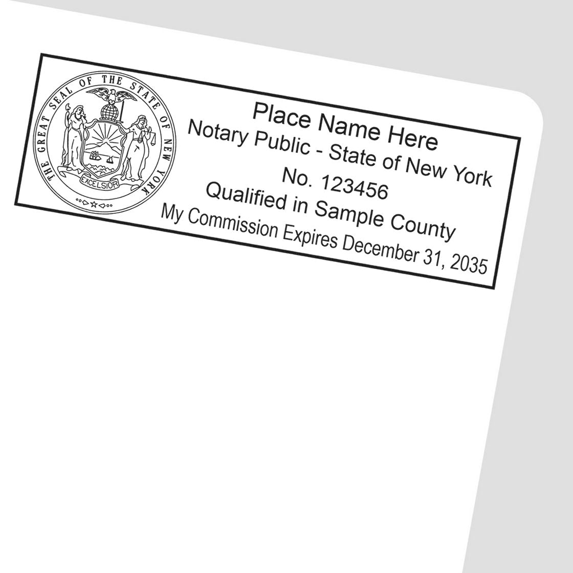 Rectangular Self Inking New York Notary Stamp and New York Notary Soft Seal
