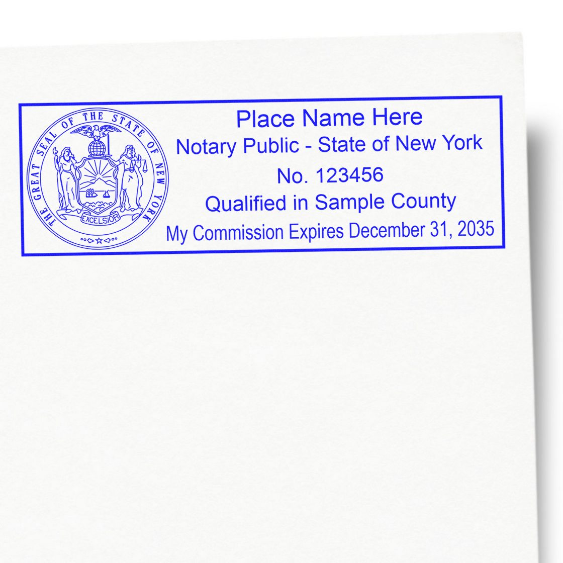 Soft Seal New York Notary Embossing Seal with Rectangular MaxLight Rectangular MaxLight Notary Stamp Kit