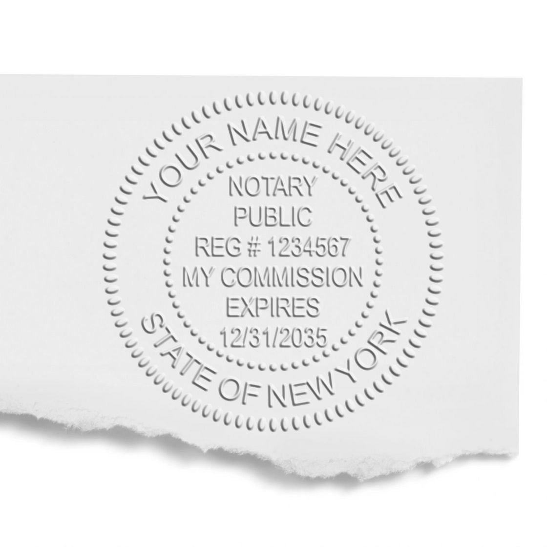 Rectangular Self Inking New York Notary Stamp and Hybrid Seal Embosser Kit - Engineer Seal Stamps