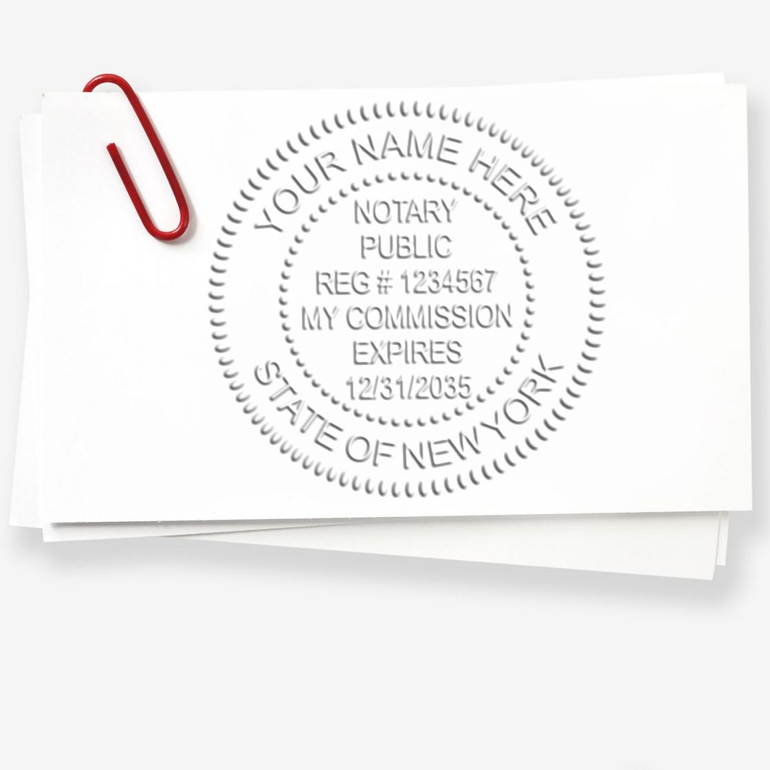 New York Notary Seal and New York Notary Stamp Kit, Desk Seal and Pre-Inked Notary Stamp - Engineer Seal Stamps
