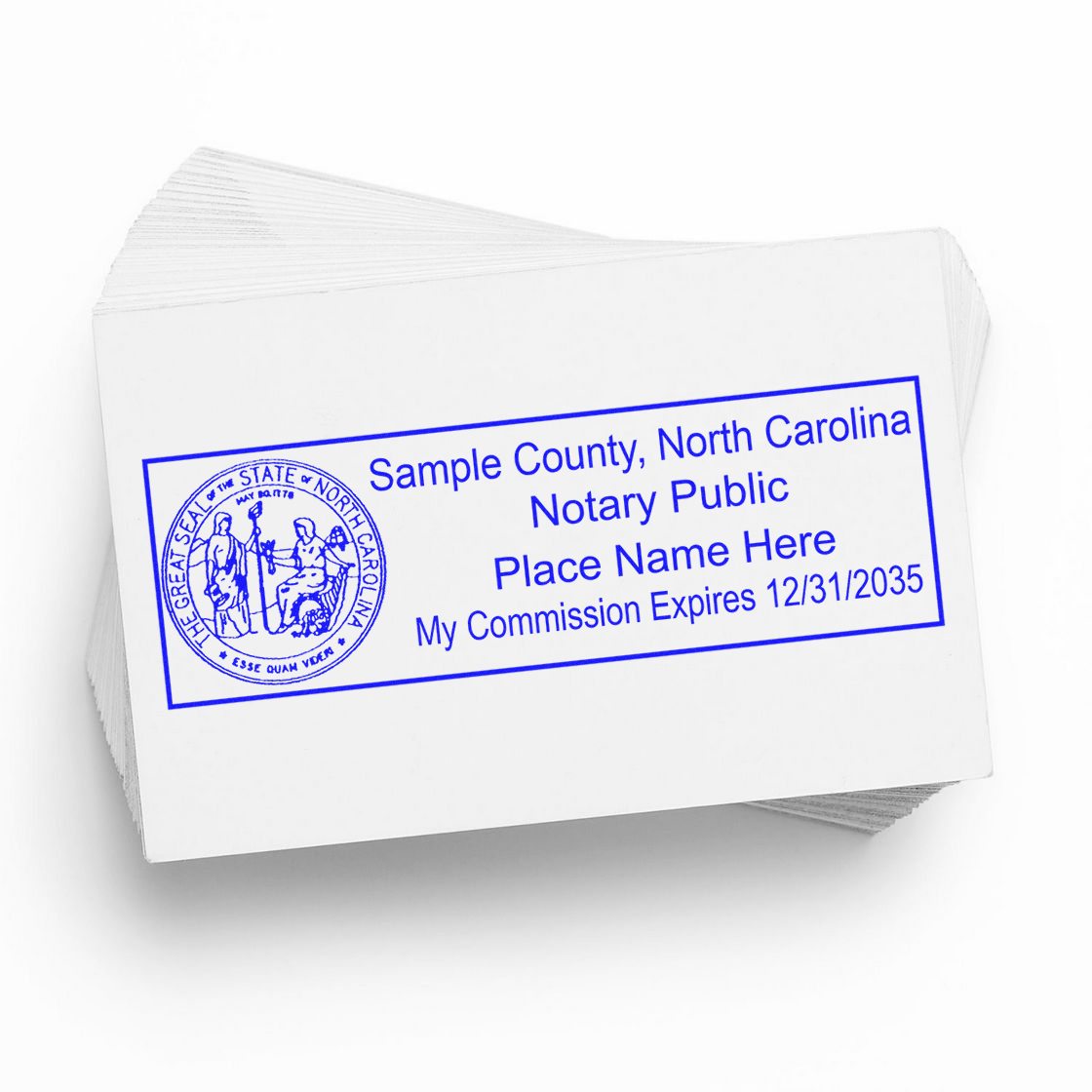 Soft Seal North Carolina Notary Embossing Seal with Rectangular MaxLight Rectangular MaxLight Notary Stamp Kit