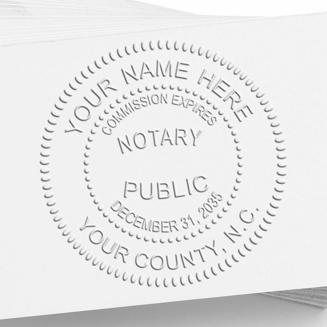 North Carolina Notary Desk Seal with Rectangular Self Inking Notary Stamp Bundle - Engineer Seal Stamps
