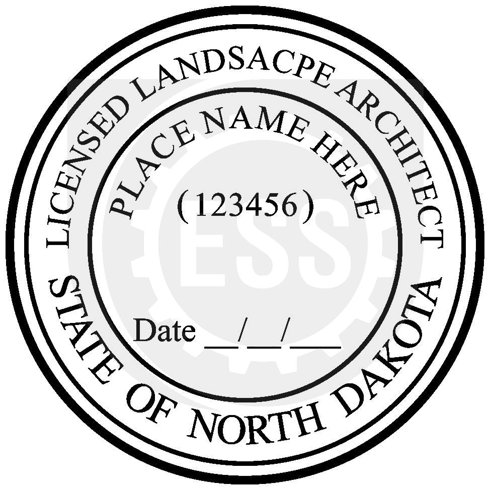 North Dakota Landscape Architect Seal Setup