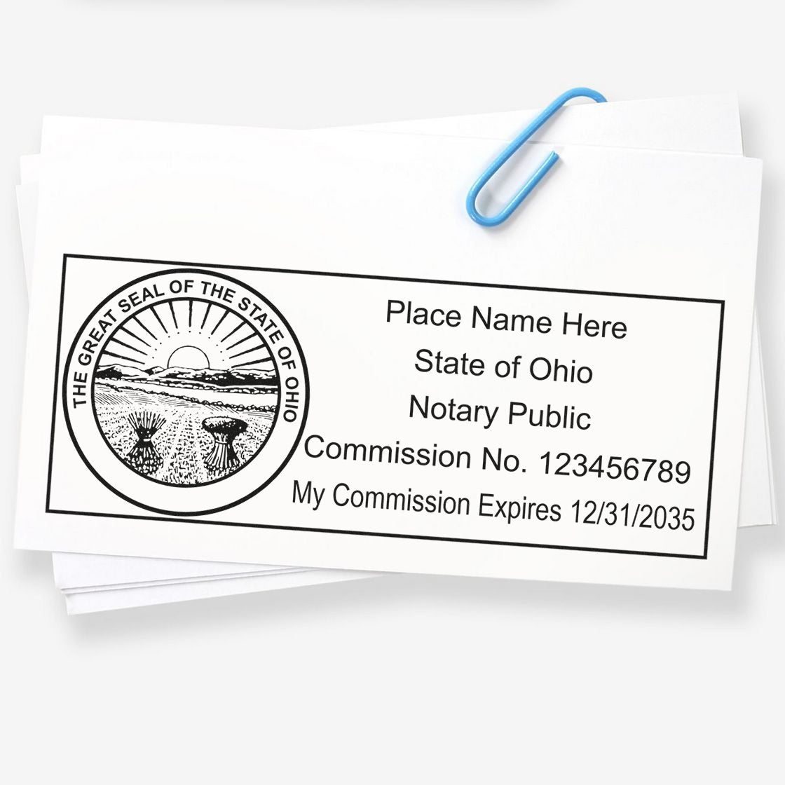 Ohio Notary Stamp and Ohio Notary Seal Bundle Kit with Soft Seal and Rectangular Wood Stamp