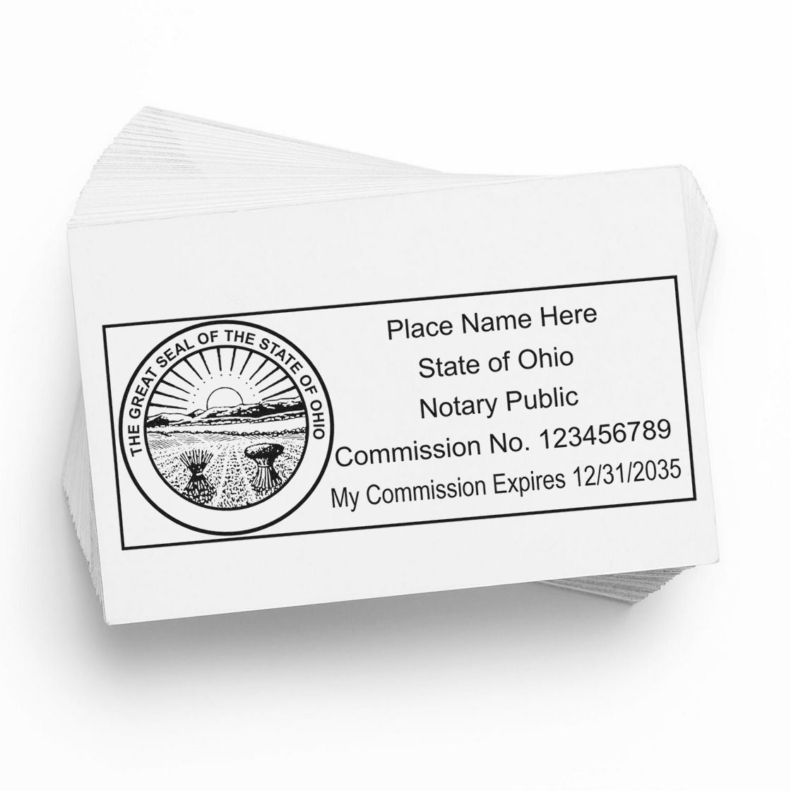 Rectangular Self Inking Ohio Notary Stamp and Ohio Notary Soft Seal