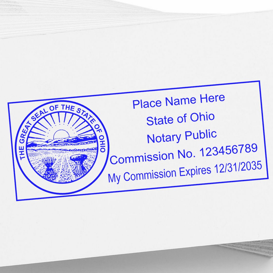 Soft Seal Ohio Notary Embossing Seal with Rectangular MaxLight Rectangular MaxLight Notary Stamp Kit