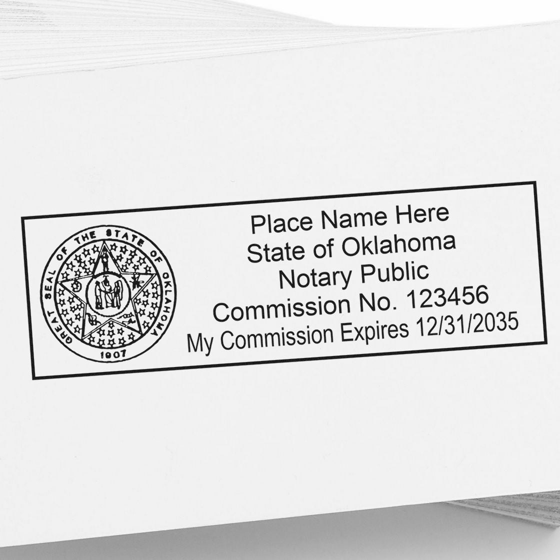 Oklahoma Notary Stamp and Oklahoma Notary Seal Bundle Kit with Soft Seal and Rectangular Wood Stamp