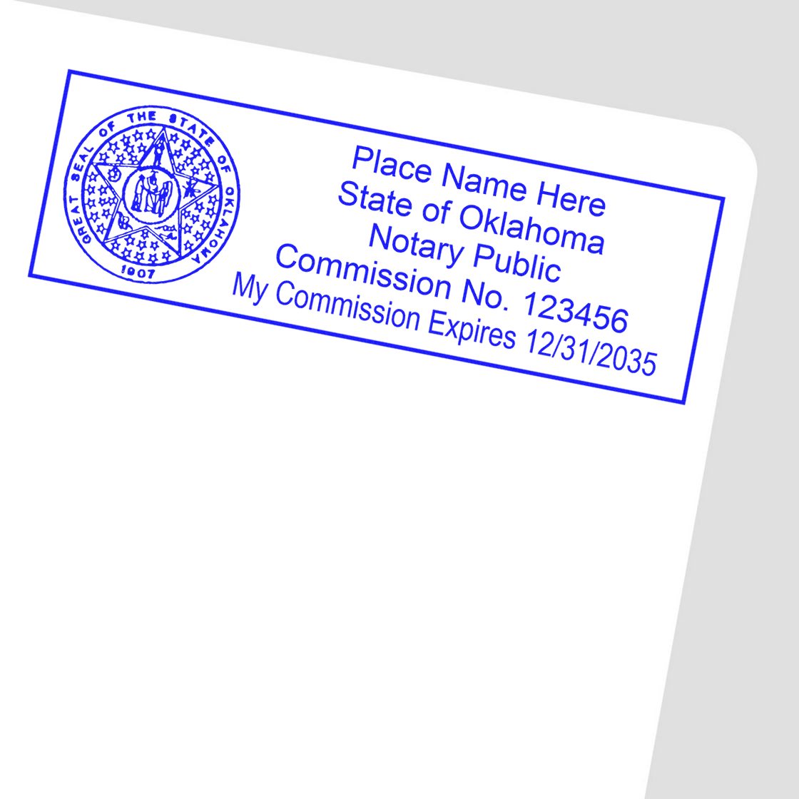 Soft Seal Oklahoma Notary Embossing Seal with Rectangular MaxLight Rectangular MaxLight Notary Stamp Kit