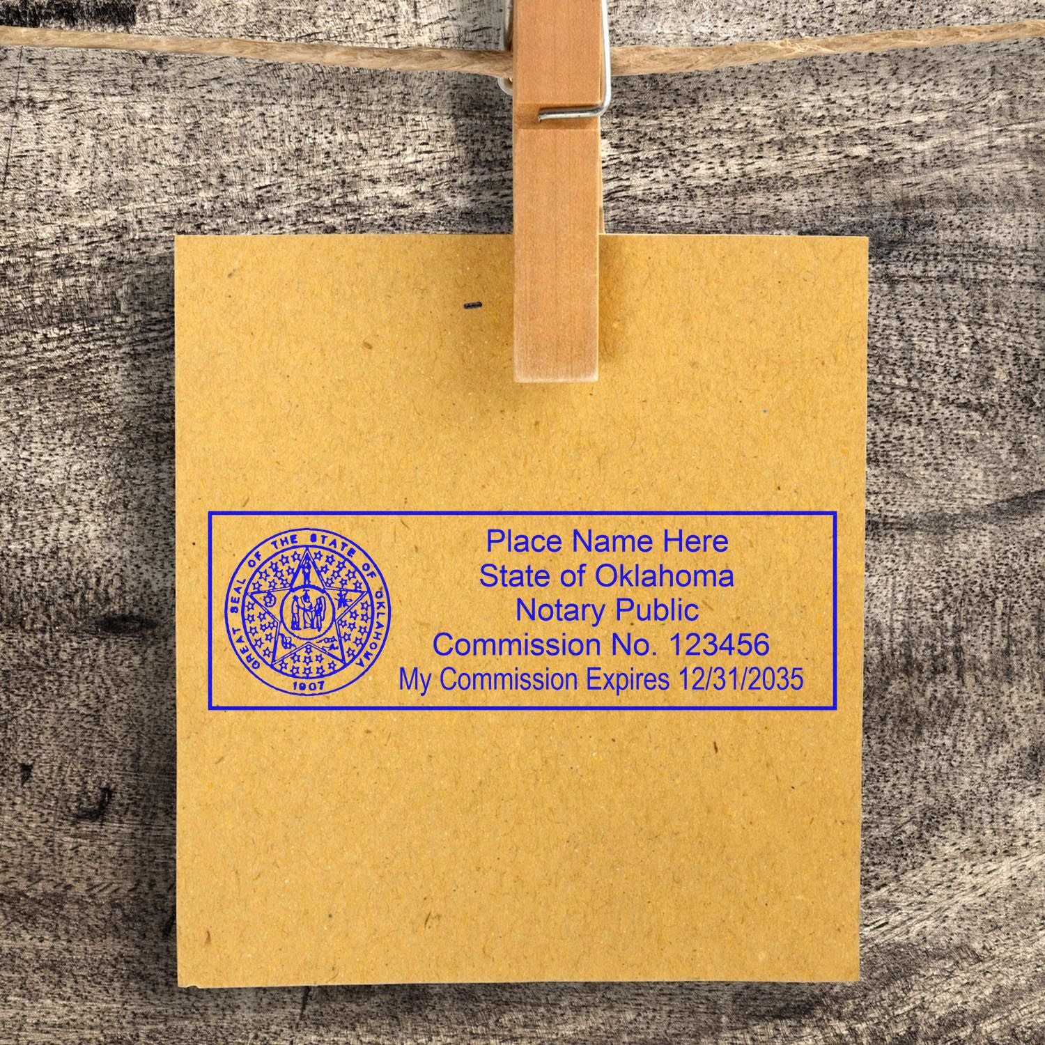 Rectangular Slim and Hybrid Seal Oklahoma Notary Supply Stamp and Seal Kit - Engineer Seal Stamps